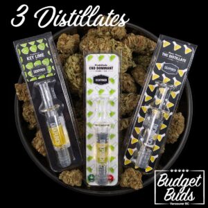 BUDGET BUDS COUPON for 20% OFF MIX AND MATCH 3 DISTILLATE