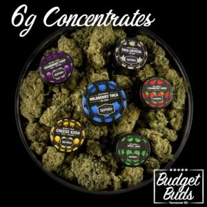 BUDGET BUDS COUPON for 20% OFF MIX & MATCH 6 JAR OF CONCENTRATES