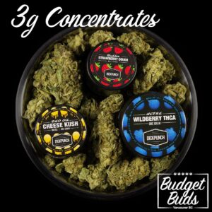 BUDGET BUDS COUPON for 15% OFF MIX AND MATCH 3 JAR OF CONCENTRATES